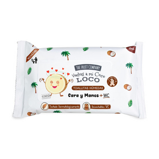 The Fruit Compani Wet Coconut Wipes Face&hands X15