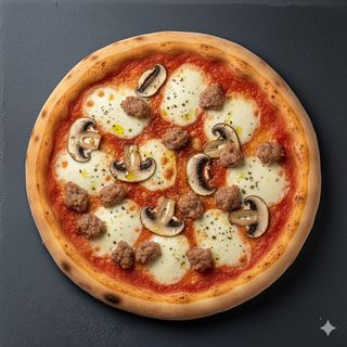Ripiena con salsiccia e funghi champignon