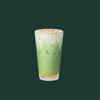 Iced Apple Crumble Cream Matcha Latte