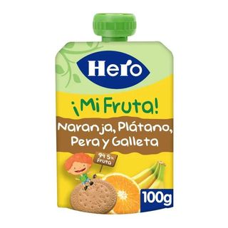 Preparado De Naranja, Plátano, Galleta Hero Bolsita De 100 G