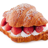 Croissant with strawberries