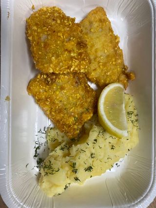 Панирана бяла риба (350г)