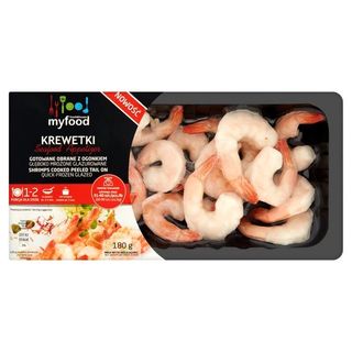 Krewetki gotowane mrożone Myfood. 0.18кг