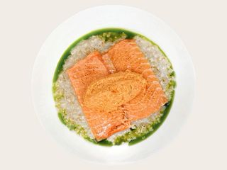 Зелена гречка з лососем (250g)