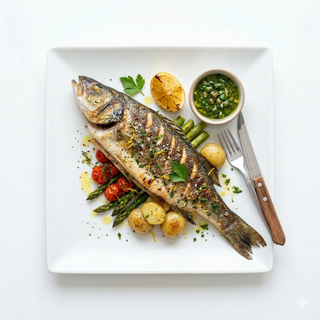 Pescado Lubina A La Plancha