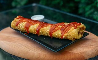 Pohovana palačinka piletina + coca cola 0.33l