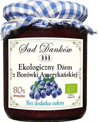 DŻEM Z BORÓWKI AMERYKAŃSKIEJ B/C BIO 260 g - SAD DANKÓW