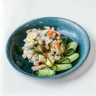 Салат Олів'є від мами Кролика з креветками (260г)