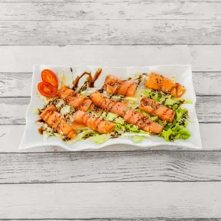 Rollitos de salmón ahumado