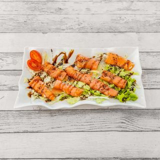 Rollitos de salmón ahumado