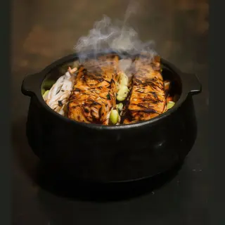 Flambe de salmón
