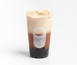 Tè nero al latte d'avena con tapioca