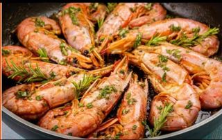 Gamberoni in padella