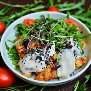 ქათმის სალათი გრილზე