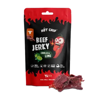 Hot Chip Beef Jerky Chilli & Lime