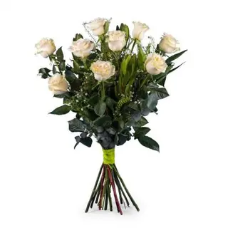 Ramo 9 Rosas Blancas