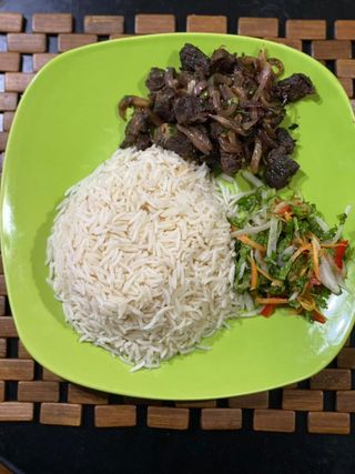 Beef Dry Fry with Rice