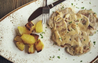 Saltimbocca alla romana veg con patate