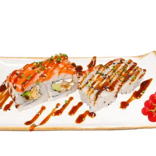 171.Pollo frito, salmon,aguacate y queso 8U