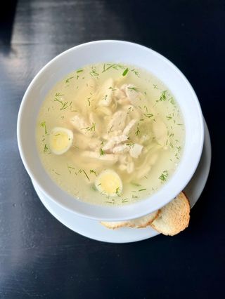 Бульйон з локшиною та запеченою куркою (300/50г)