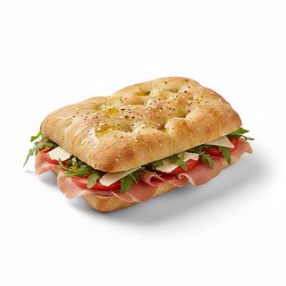 Schiacciata con prosciutto crudo