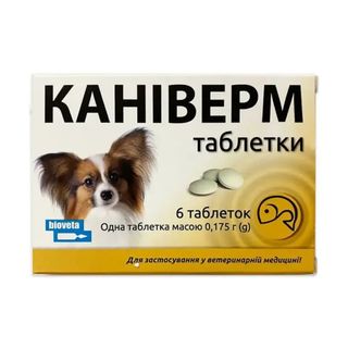 Bioveta Каніверм Антигельмінтик широкого спектру для котів і собак (0,5 - 2 кг)