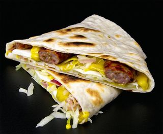 Würstel, crauti e senape