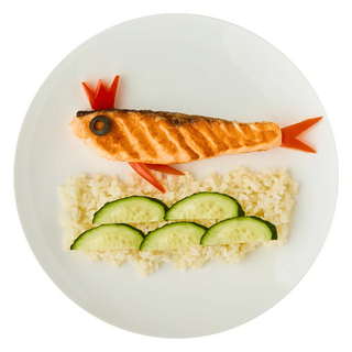 Рис з лососевим стейком 