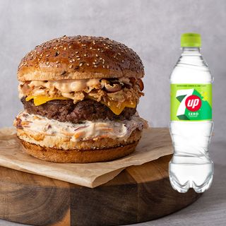 Farmer burger+7up 0,5l