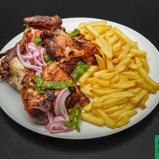 Pollo Entero Asado Con Patatas