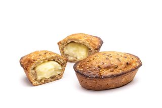 Pasticciotto con frolla ai 5 cereali e pezzettini di mela