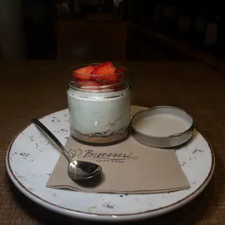 Cheesecake barattolo confettura fragole
