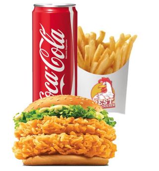 Menú Hamburguesa Doble pollo 