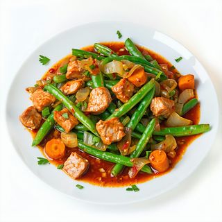 Fasole verde cu porc