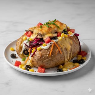 Patata Asada Con Queso