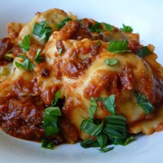 Raviolios gratinados