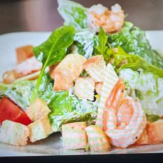 Салат "Цезарь" с креветками