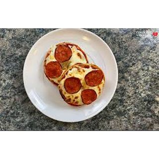 Pepperoni, egg & cheese bagel