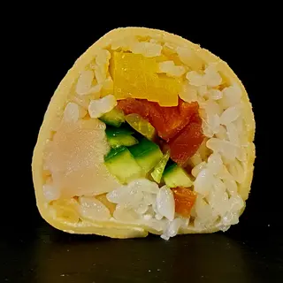 Tamago z surową rybą maślaną