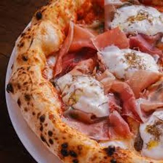 Pizza prosciutto stracciatella (30 cm.)