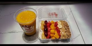 Granola bowls + juice