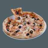 Pizza con frutti di mare