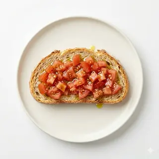 Tostada aceite V.E y tomate natural