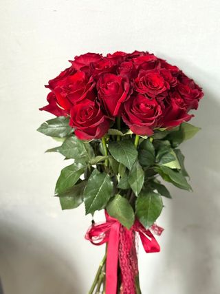 ჰოლანდიური ვარდი ლენტით