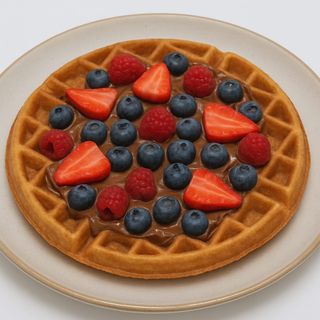 Waffle sa prelivom i voćem