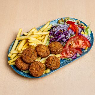 Plato de falafel vegano