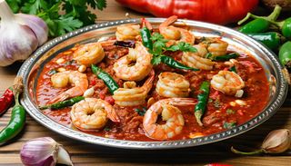 Prawn chili garlic masala