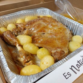 Cordero asado a baja temperatura (ración para dos personas