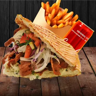 Menú döner kebab mixto