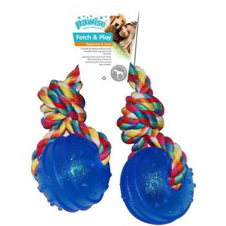PAWISE Igračka za pse Lopte TPR sa kanapom 2kom, 42cm, raznih boja (KOD PAW14545)